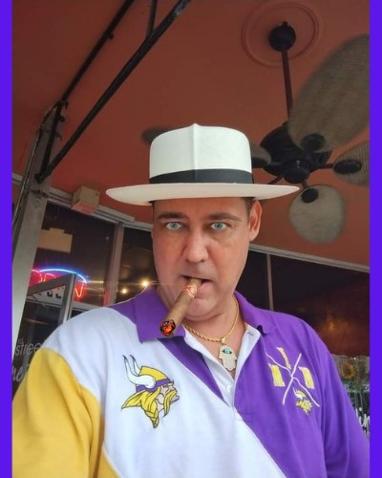 Jay Parnassa Shapiro donning a Panama Hat at 33rd Street Wine Bar in Fort Lauderdale