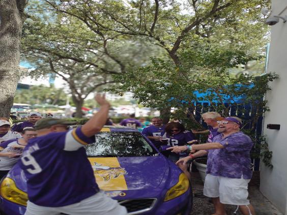 Vikings Theme Car the Skolvo Turbo - Souped up Volvo C30 TB 2021 wrapped by the detail dudes in Royal Palm Beach, FL Join us in 2026 at Ocean Manor Beach Resort
