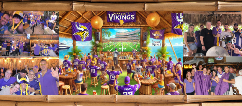 MN Vikings Fans Party November 2024 Ocean Manor Vikings Hut