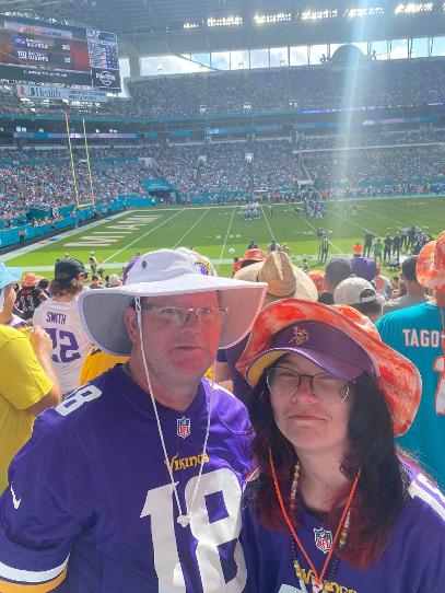 Paul Vader - MIAMI VIKES - MN Vikings Fan Club Member in South Florida at the Vikings Dolphins Game October 16, 2022