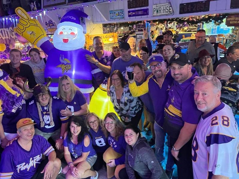 Vikings Fans at Historic Downtowner Saloon December 2023