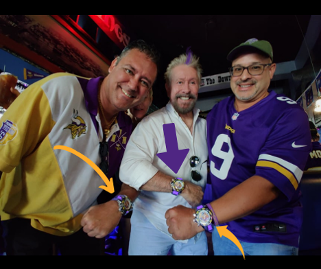 Jay Parnassa Shapiro - Vikings Fan RC, Roger Craft and Luke Rainbow, President of the MN Vikings Fan Club of South Florida - MIAMI VIKES