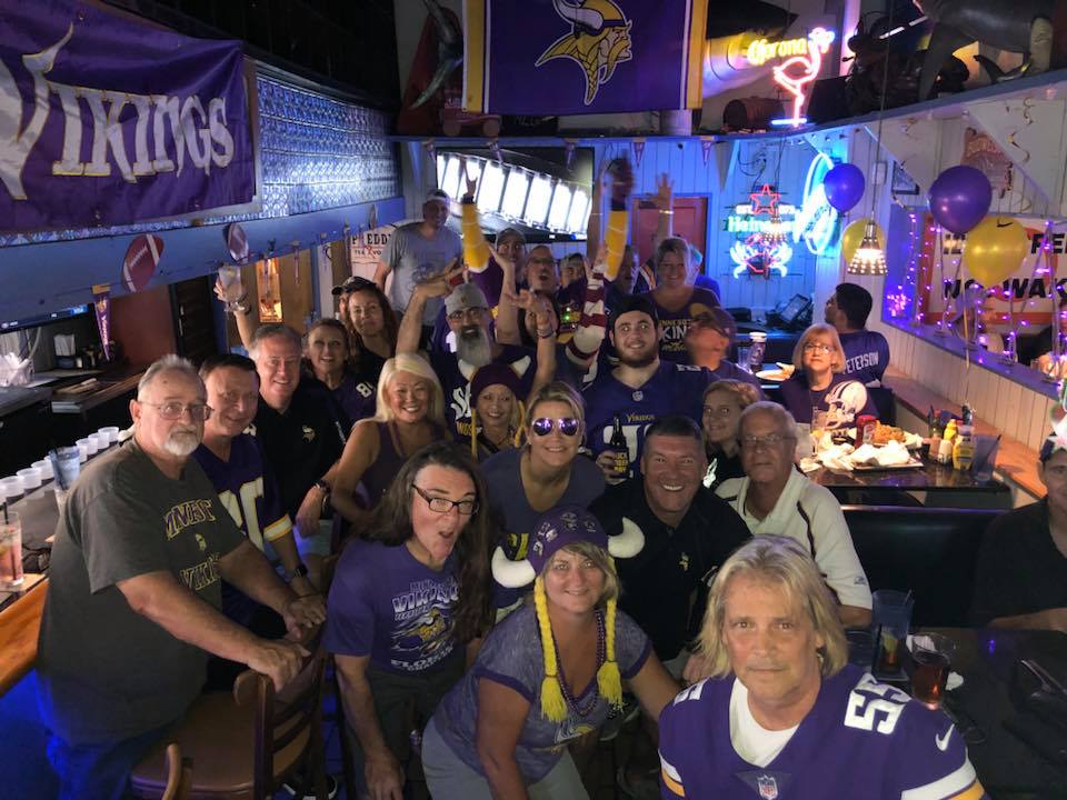 luis ray palomino, marissa cruz, jill kielly, roger craft - RC and the MIAMI VIKES at Historic Downtowner Saloon in Fort Lauderdale.  voted #1 MN Vikings Bar in the nation