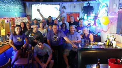 MN Vikings Fans at Historic Downtowner Saloon Ft Lauderdale 2017 Season