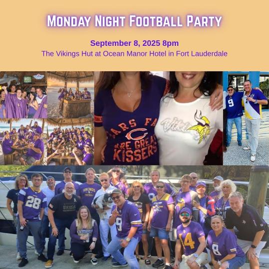 MN Vikings Fans at Ocean Manor Resort Fort Lauderdale 2025 2026 in Florida