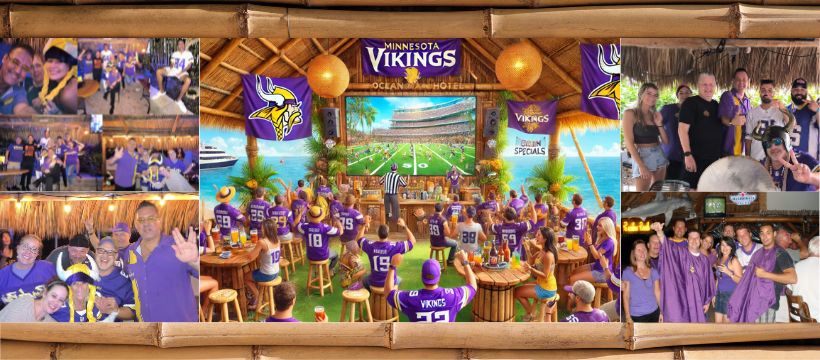 MN Vikings Fans Party November 2024 Ocean Manor Vikings Hut 